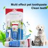 1 комплект зубной щетки для собак с мягкой щетиной, эргономичной ручкой, пищевые безопасные ингредиенты, зубная щетка для собак