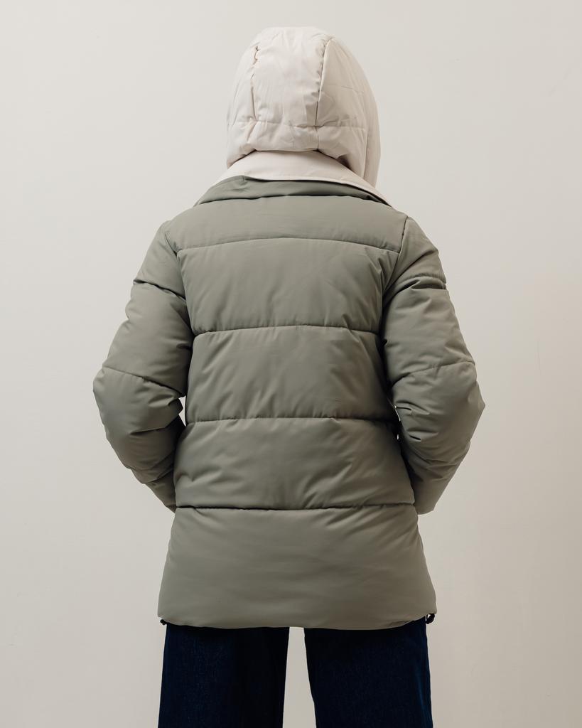 Куртка с поясом HAIZIYUAN 824 M оливкова-молочная