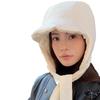 Winter Bomber Hats Down Cotton Bib Cap New Ear Protection Hat  Men Women