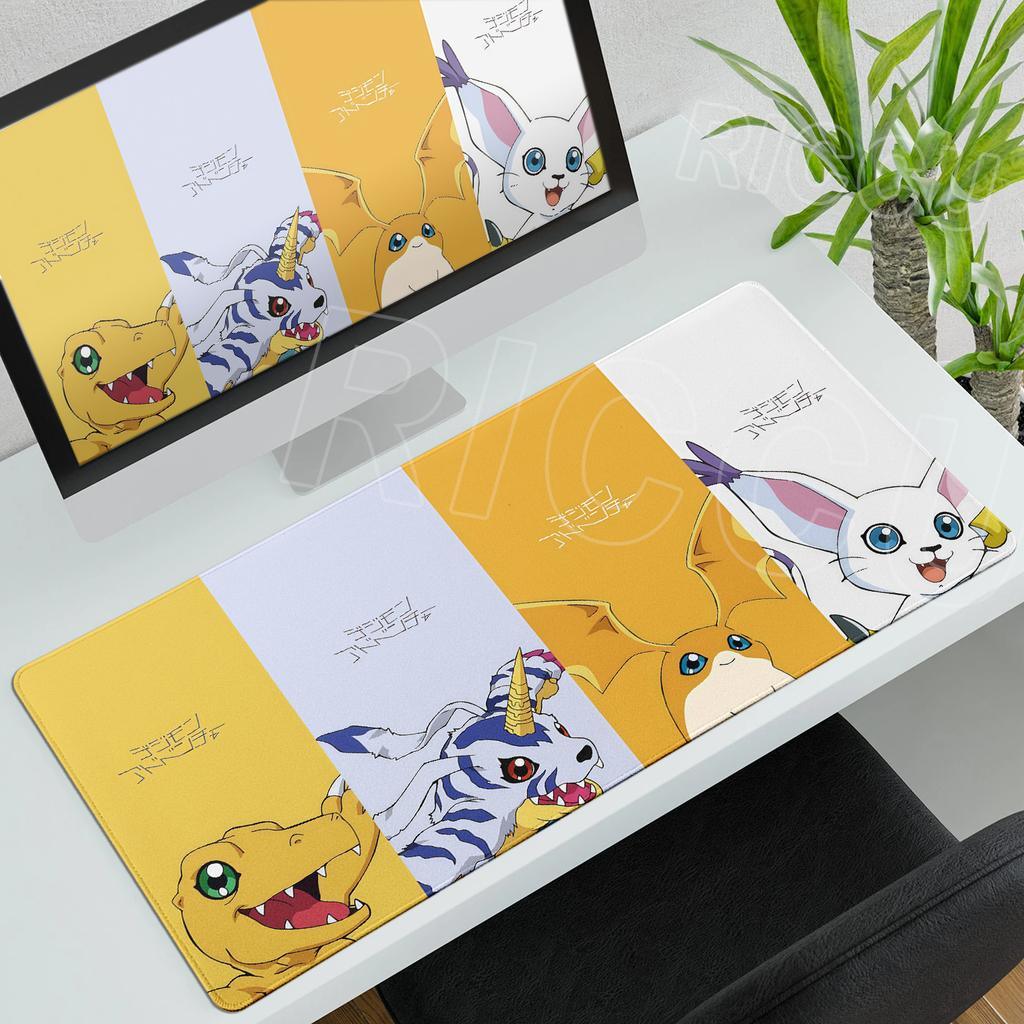 Mousepad Anime Digimon Adventure Large Desk Mat Gamer Computer Non-slip E-Sports Plyapad XXL Gaming Mouse Pad Desks Accessories