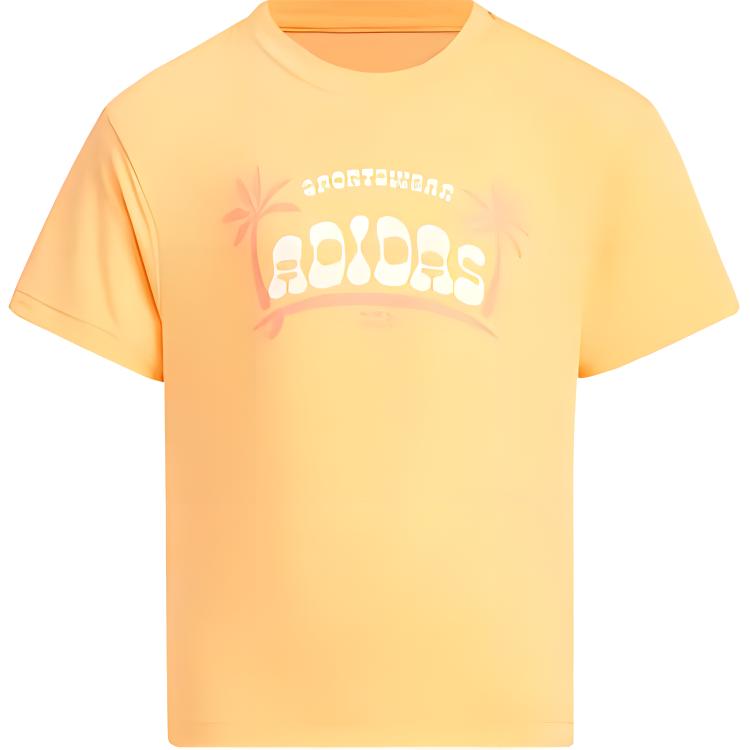 adidas Футболка светло-оранжево-желтая Детская Возраст 3 7 Лет IT1813