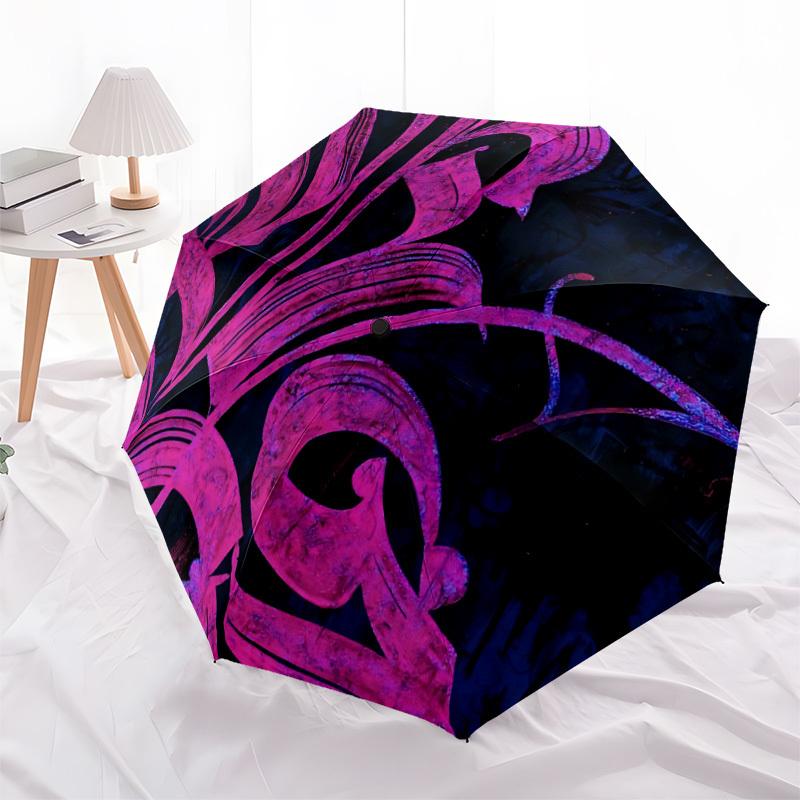 1pc Floral Pattern Automatic Open/close Umbrella, 8-Rib sturdy structure, Auto Folding/Opening, Portable Travel Umbrella for Women,261