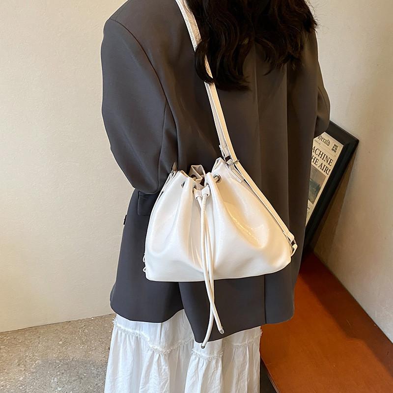 Роскошная городская простая женская сумка через плечо Модная универсальная сумка-ведро