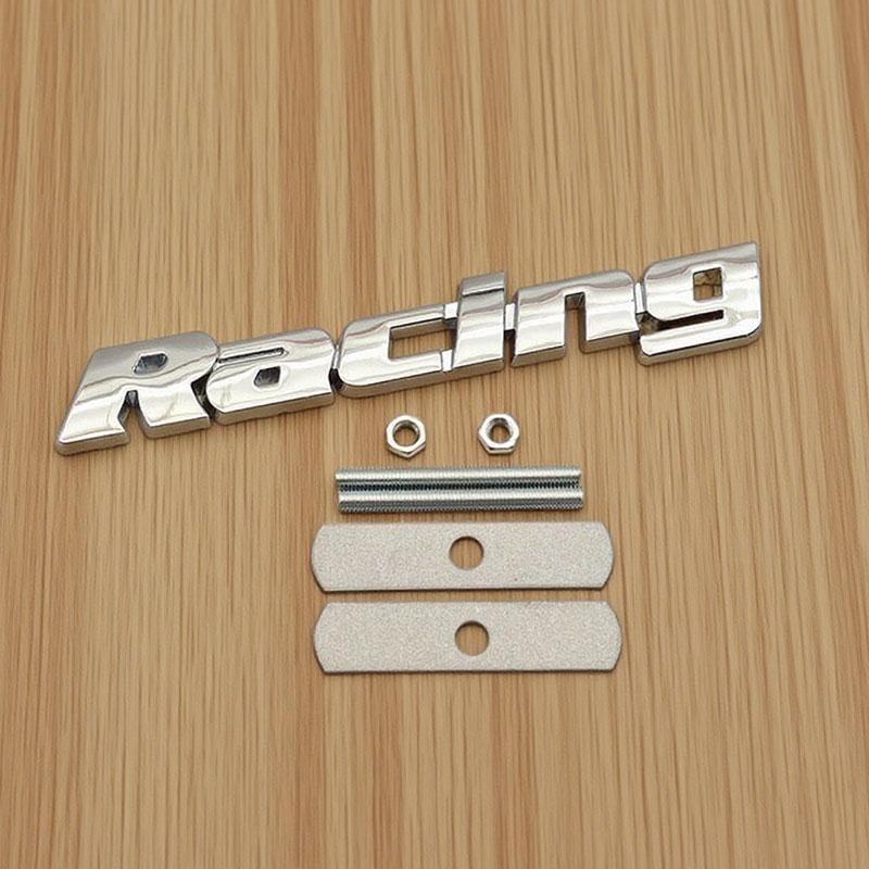 3D Металлические Черно-Красные Хромированные Буквы Логотип Racing Универсальный Значок Автомобиля Накладка на Переднюю Решетку Багажника Авто Наклейки Декоративные Аксессуары