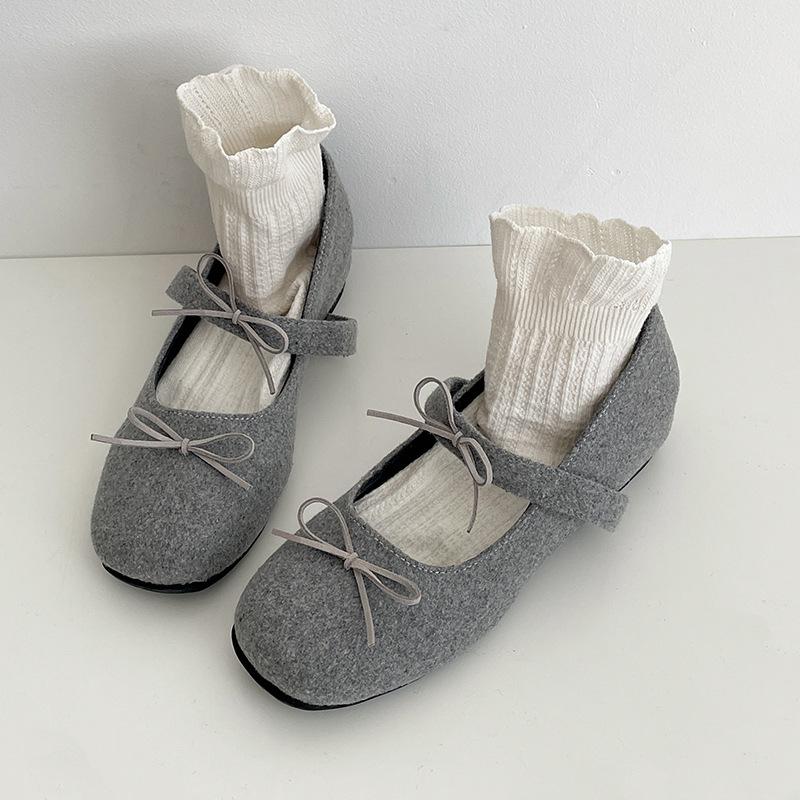 Модные ретро туфли Мэри Джейн с круглым носком и бантом-бабочкой для женщин, женские балетки на мягкой подошве для платья, повседневные уличные балетки