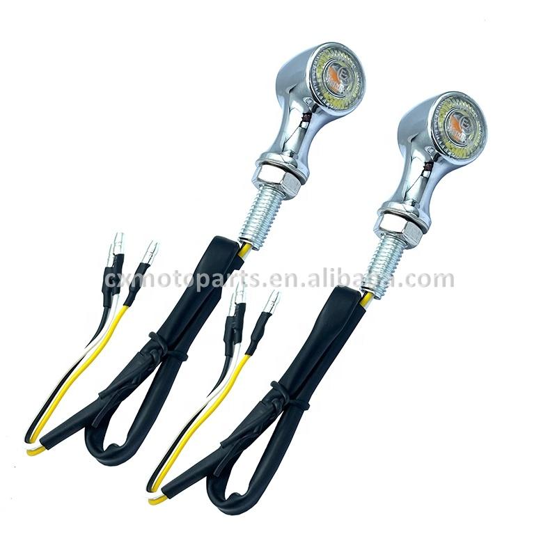 E Marked Chrome Housing Motorcycle LED Turn Signal Light Front Rear Turn Signal Taillight Led Indicator Blinker Lights
