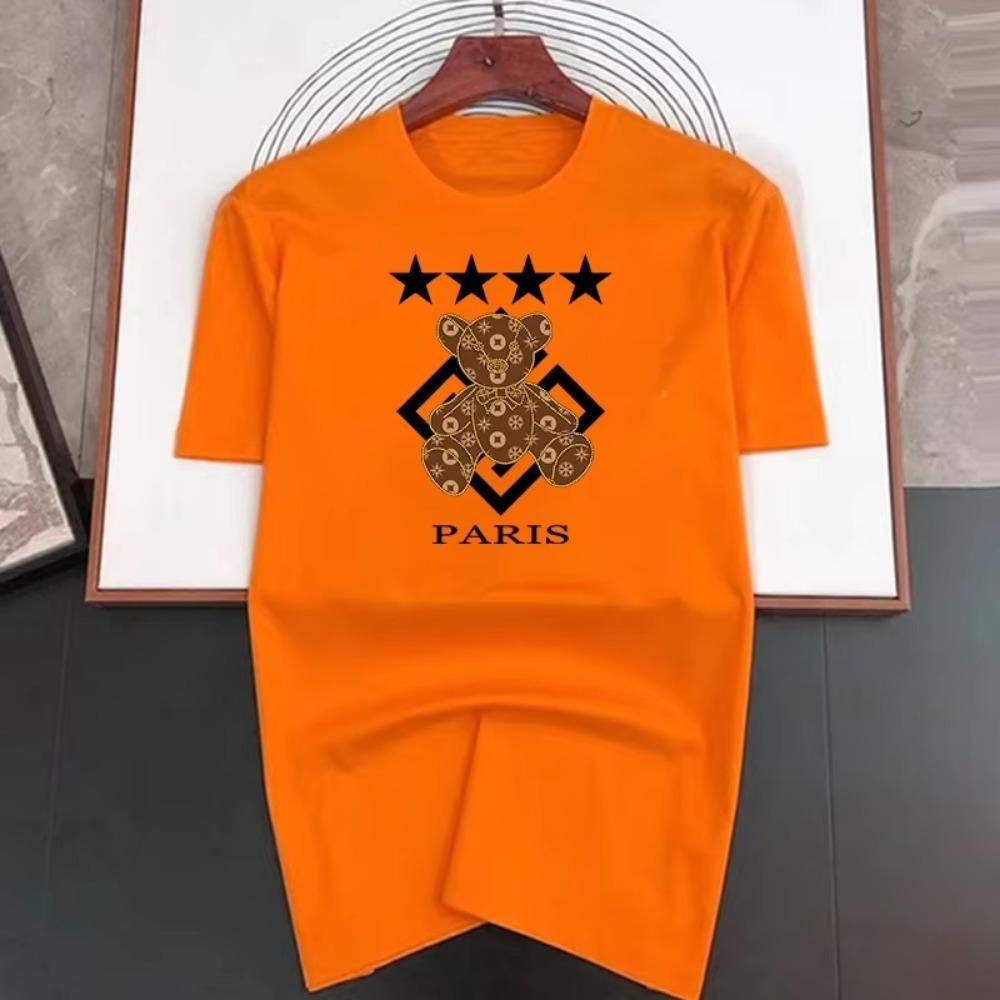 New Luxury Brand Bear for Men and Women Basic Cotton T-shirt Summer Round Neck Fashion Casual Short Sleeve