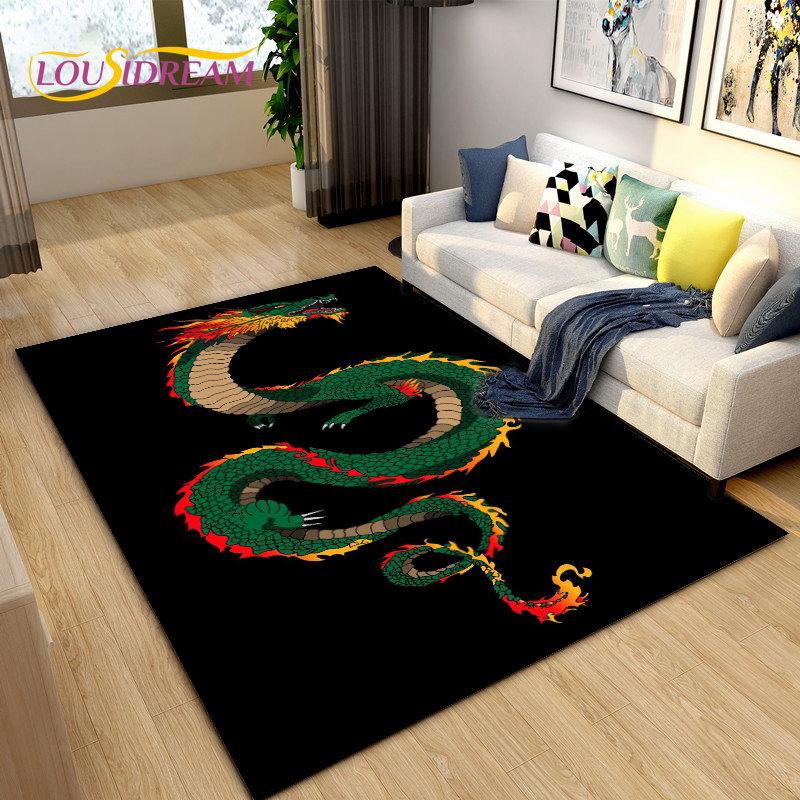 3D коврик с загадочным драконом, ковер для гостиной, спальни, дивана, коврик для украшения, детская игра, нескользящий напольный коврик