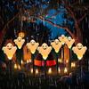 Xiaomi Halloween Outdoor Decorations 5PC/Set Solar White Ghost Garden Path LED Lights Outdoor Holiday Waterproof Lawn Holiday Lighting