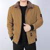 Autumn and Winter New Corduroy Padded Jacket Loose Large Size Padded Jacket Middle-aged and Elderly Casual Warm Padded Jacket