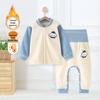 Baby Fleece Cardigan & High-Waist Belly Protection Underwear Set - Double-Sided, Separable, for Autumn/Winter