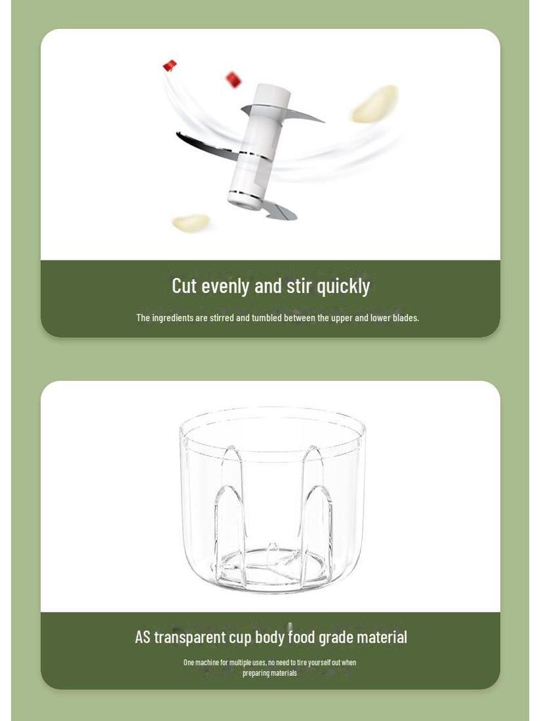 Электрическая измельчитель и чесночница: Многофункциональная автоматическая мясорубка для чеснока и мяса