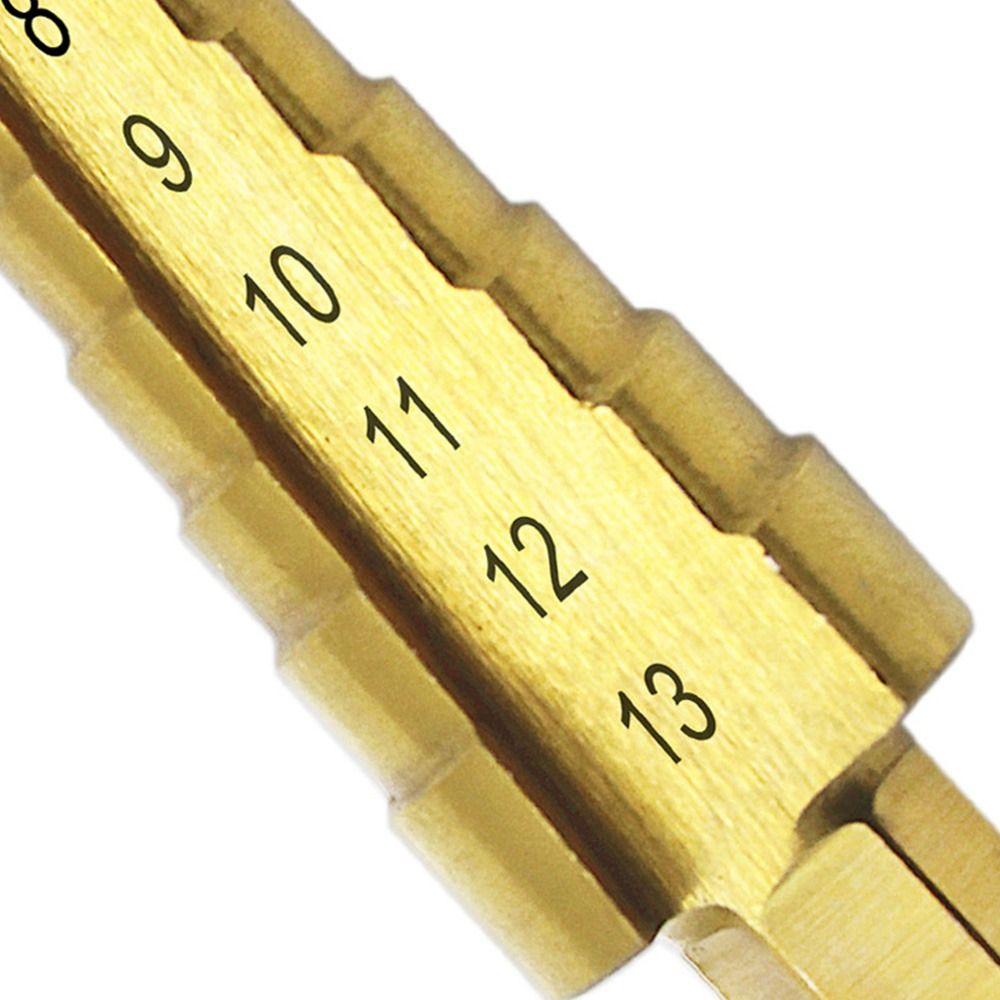 Прочное быстрорежущее стальное ступенчатое сверло с шестигранным хвостовиком, спиральное сверло, ступенчатое сверло, золотое сверло-пагода