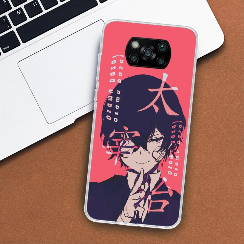 Чехол для телефона Bungo Stray Dogs Dazai для Xiaomi Poco X3 Nfc X4 ​​GT X5 Pro M5S M4 M3 M2 F5 F4 F3 F2 F1 Mi Note 10 Fundas Shell