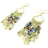 [L1368] - Multicolored Gold 'Altaï' Designer Earrings
