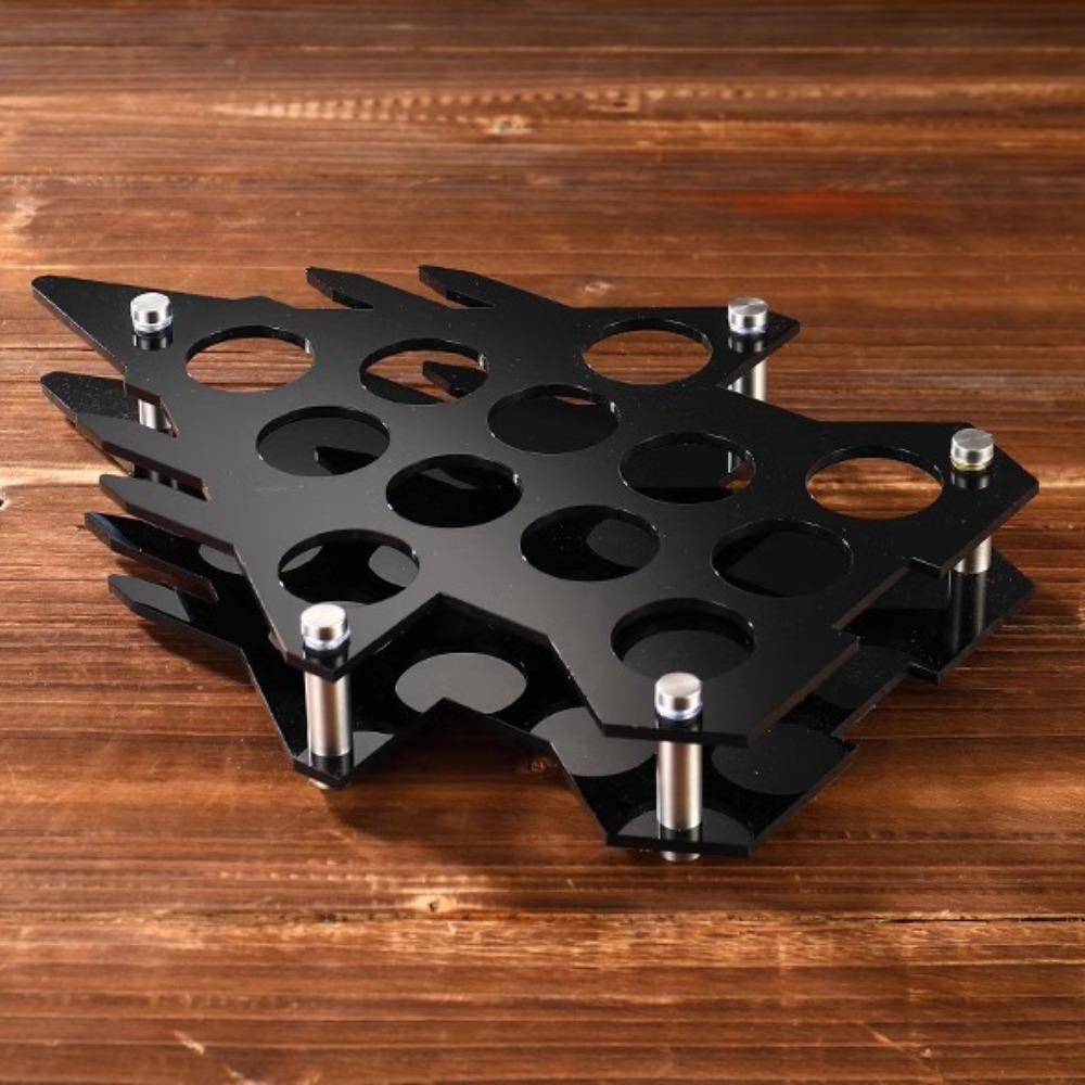 38mm Shot Glasses Holder 6/12Hole Cup Serving Tray Acrylic Cup Holder Restaurant Service