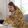 Солнечный натуральный сено, солома Плед Милый клетчатый Нап Мягчайшие одеяла манга
