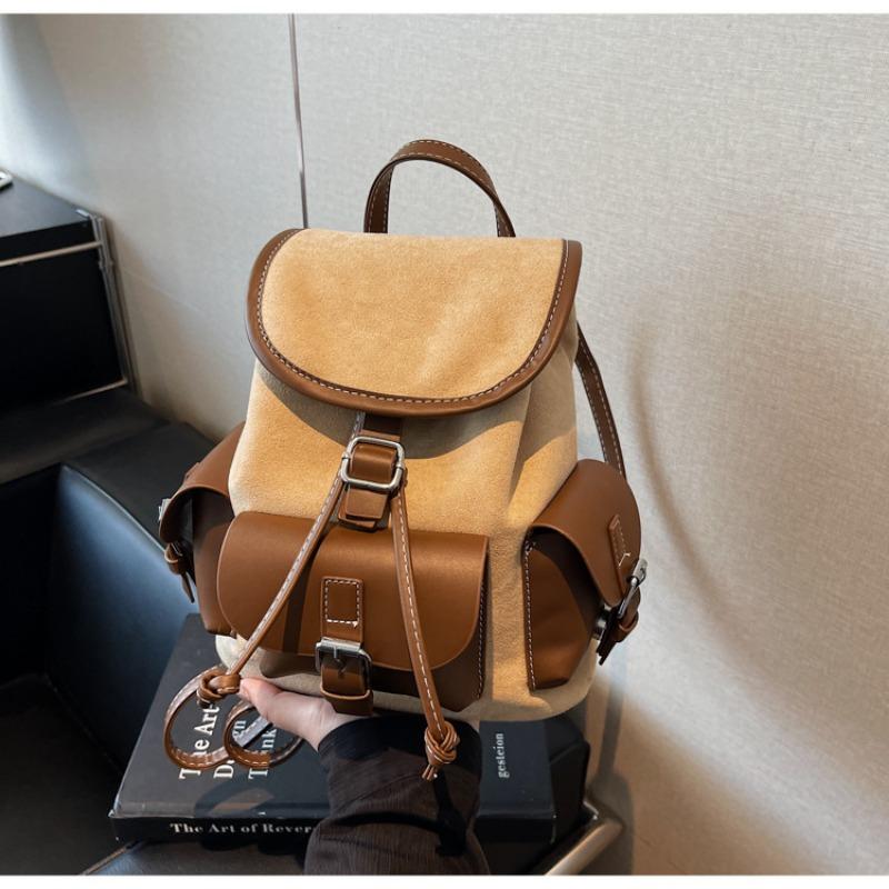 Матовый ретро рюкзак женский повседневный нишевый дизайн студенческий школьный рюкзак ведро легкий дорожный рюкзак