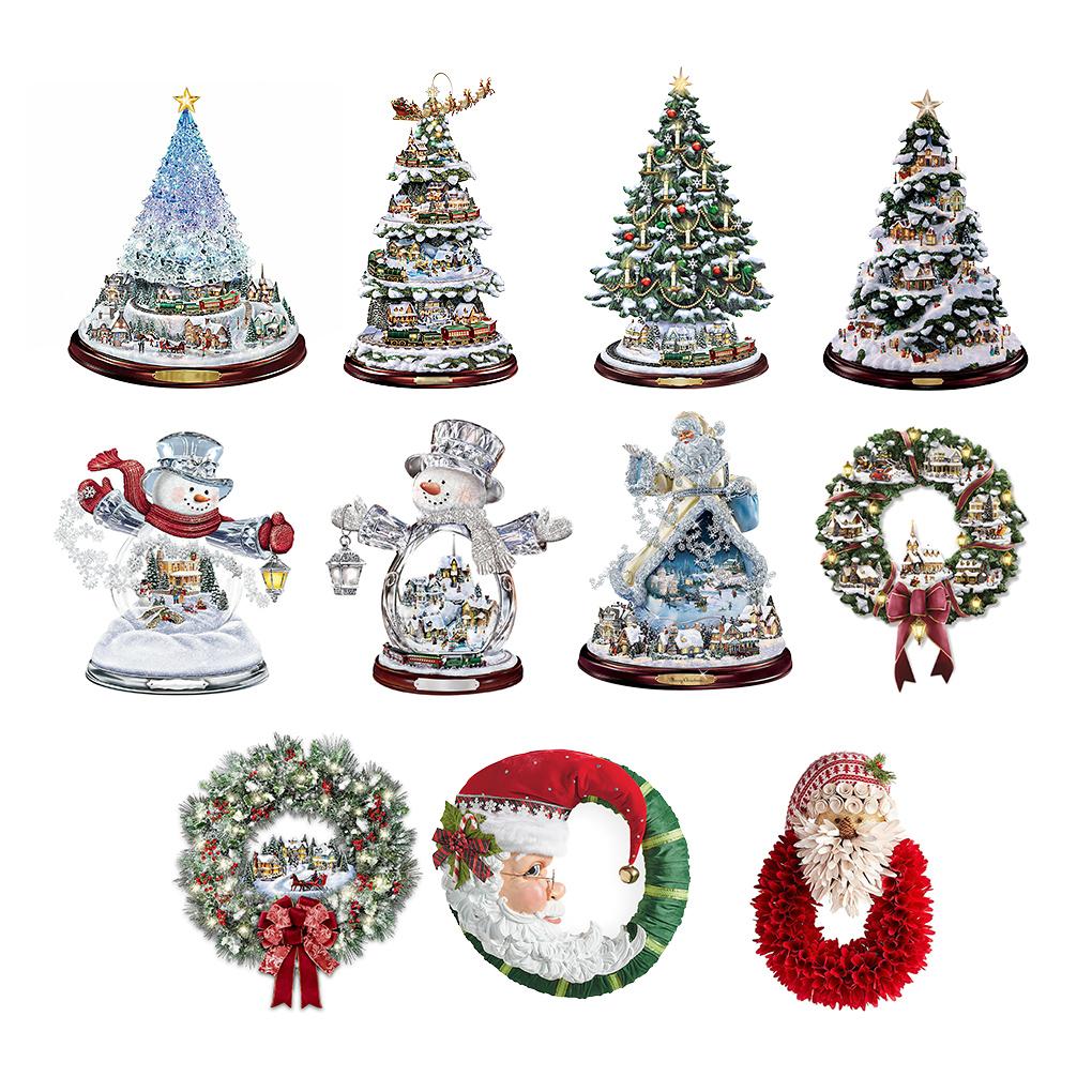 1шт настенная наклейка рождественская елка вращающаяся скульптура поезд декор прошлое вставить окно