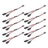 10Pc Servo Extension Cable Cord 3 Pin Female to Male Wire Connector Board Remote Control Y Type