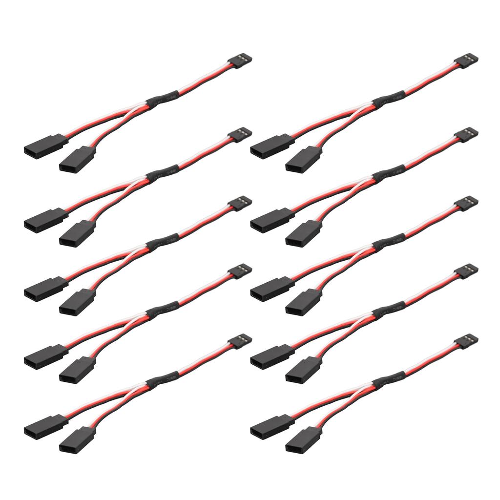 10Pc Servo Extension Cable Cord 3 Pin Female to Male Wire Connector Board Remote Control Y Type