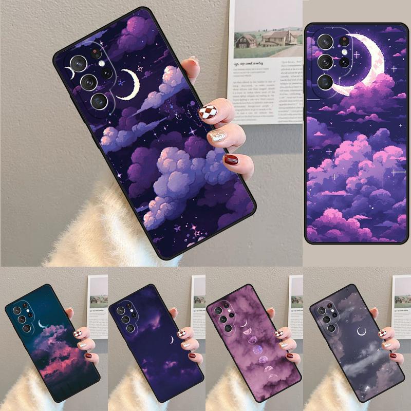 Чехол для телефона Луна Звезда Облако Ночь Для Samsung Galaxy S24 S25 Ultra S21 S22 Ultra S10E Note 10 Plus Note 20 FE S23