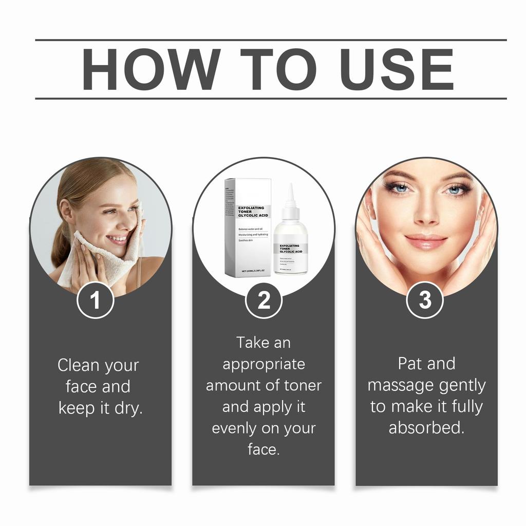 Glycolic Toning Solution For Blemishes And Glycolic Toner Hydrates And Reduces Imperfections - Exfoliating Facial Peel (100ml)