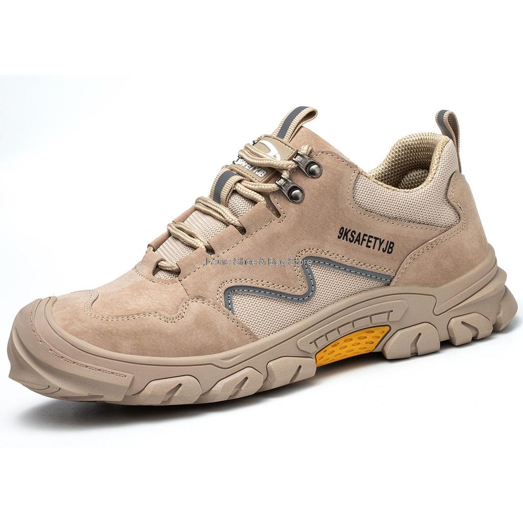 Fashion Construction Men Safety Shoes With Steel Toe Work Boots Man Anti-Slip Indestructible Work Shoes Male Anti-Puncture Safety Boots