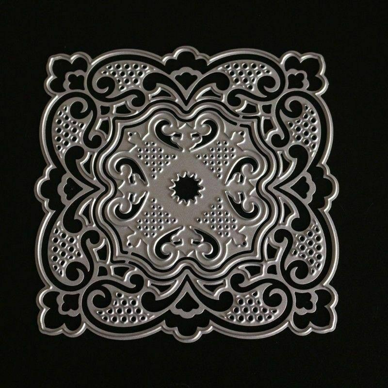 Square Lace Frame Cutting Dies Metal Stencil DIY Scrapbooking Album Card Embossing Craft Die Cut Template