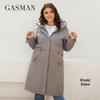 Gasman New Women's Jacket Spring 2022 Long Fashion Casual Waistline Parka Windproof Warm Thin Cotton Woman Coat Outwear 8284
