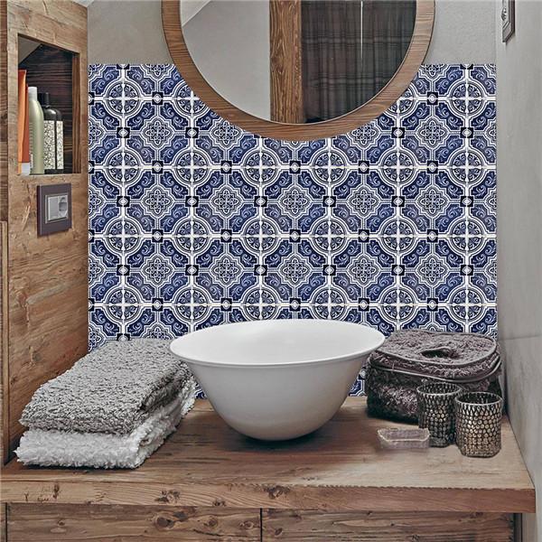 Ретро окрашенная плитка, наклейка для кухни, маслостойкая наклейка на стену, ванная комната, водонепроницаемая наклейка на пол, наклейка на лестницу