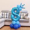 Happy Birthday Balloons Kids 1 2 3 Years Birthday Decoration Pink Blue Number Foil Ballons It's A Boy Girl Baby Shower Party MIT