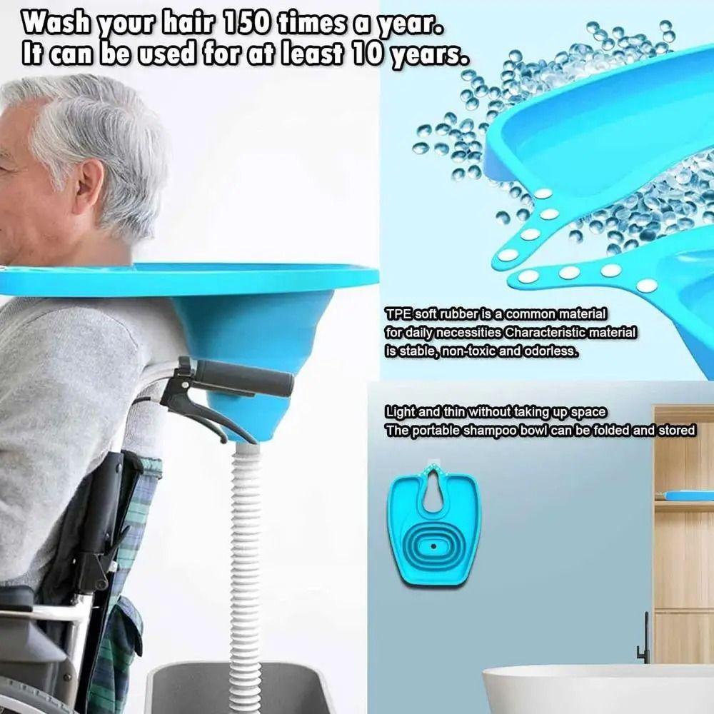 Convenient Hair Wash Tray Portable Hair Washing Tool Easy Install Foldable Hair Wash Tub Bathroom