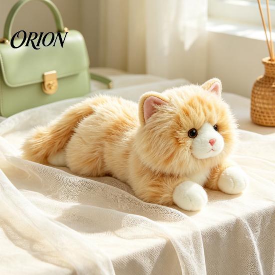 Изысканный реалистичный котенок Подарок Живая кукла-тряпичная кукла Плюшевая игрушка, Подушка-животное для сна, Симуляционная кукла 45 см Пушистая подушка, Мягкая