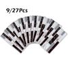 9 / 27Pcs Imitation Marbled PVC Wall Stickers Kitchen Bathroom Mosaic Self-adhesive Tile Stickers