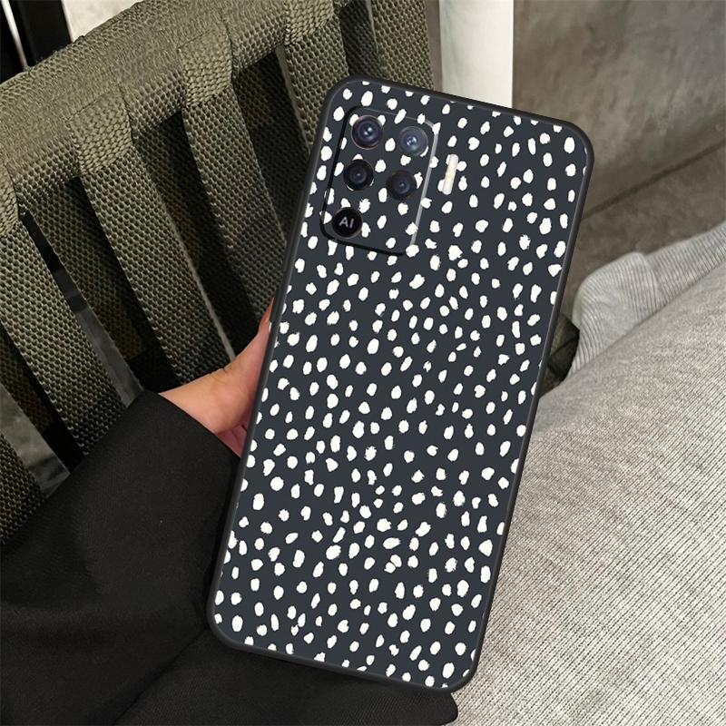 Чехол в горошек для Oppo A80 A60 A40 A94 A54 A98 A78 A18 A38 A58 A16 A76 A96 A17 A77 A74 A57S A15