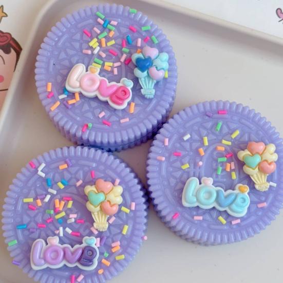 1/2Pcs Sandwich Cookie Squeeze Toy Stress Relief Biscuit Sensory Pinch Toy Kids Teens Adults Soft TPR Simulation Food Fidget Toy