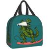 Сумка для ланча Hipster Surfing Dinosaur для мужчин и мальчиков, многоразовая водонепроницаемая термосумка-тоут, контейнер для ланча, симпатичная сумка-холодильник