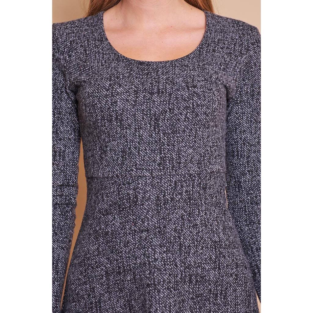 Зимняя юбка с рисунком, платье из гибкой ткани Kilos из шерсти, черная диагональ