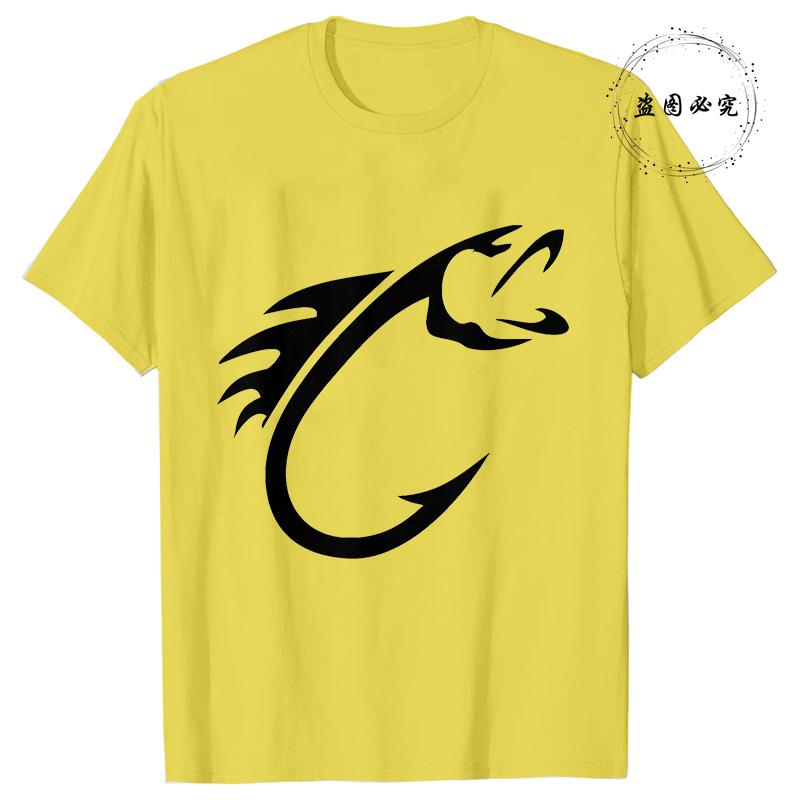 Summer Fishing Hook Printed T Shirts for Men Short Sleeve T-Shirt Tops Men's Tees Shirts Fashion Casual Fishing Lover Tshirt