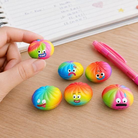 12 шт. Мультяшная игрушка-сквиш в виде пельменя, Медленно восстанавливающаяся игрушка-баоцзы для снятия стресса, Инструмент для расслабления рук для детей и взрослых