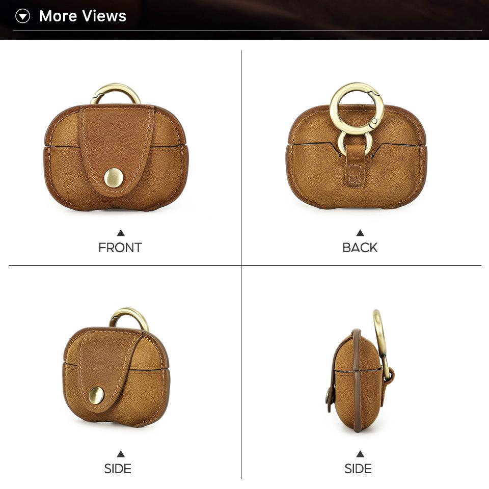 Чехол ручной работы из натуральной кожи для AirPods Pro 2