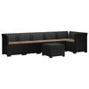 6 Seater Garden Sofa with Cushions Rattan Look PP Anthracite