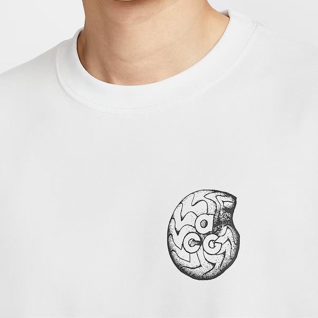 Nike Мужские белые футболки Dri Fit с круглым вырезом, средняя посадка HV1297-121