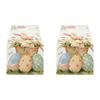 Easter Bunny Eggs Linen Table Runner Washable Bunny Dining Table Cloth Placemat