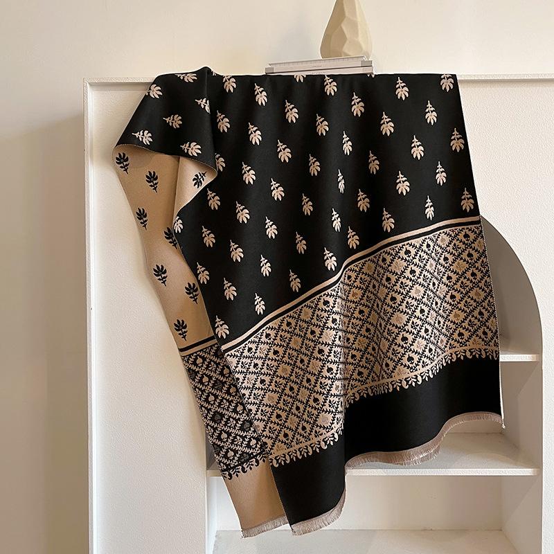 New Wool Scarf Women's Sweet Wind Warm Scarf Fashion Shawl Autumn and Winter Imitation Cashmere Scarf Women