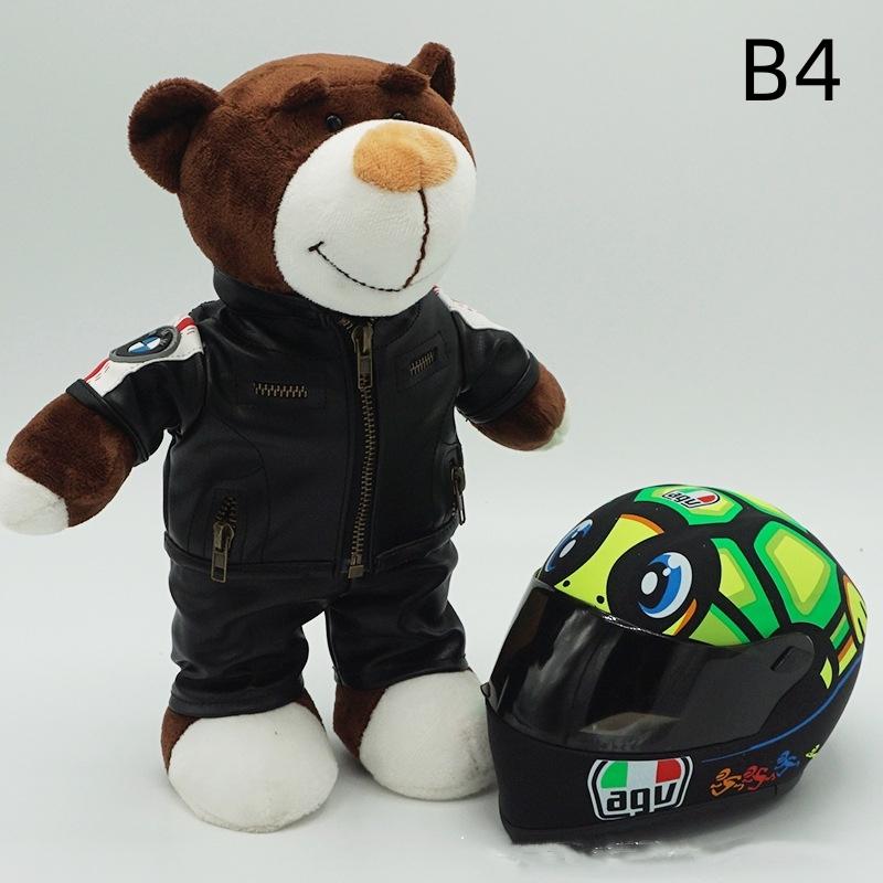 Kawaii helmets and teddy bears motorcycle decorations cute anime-filled soft stuffed toys as holiday gifts for friends