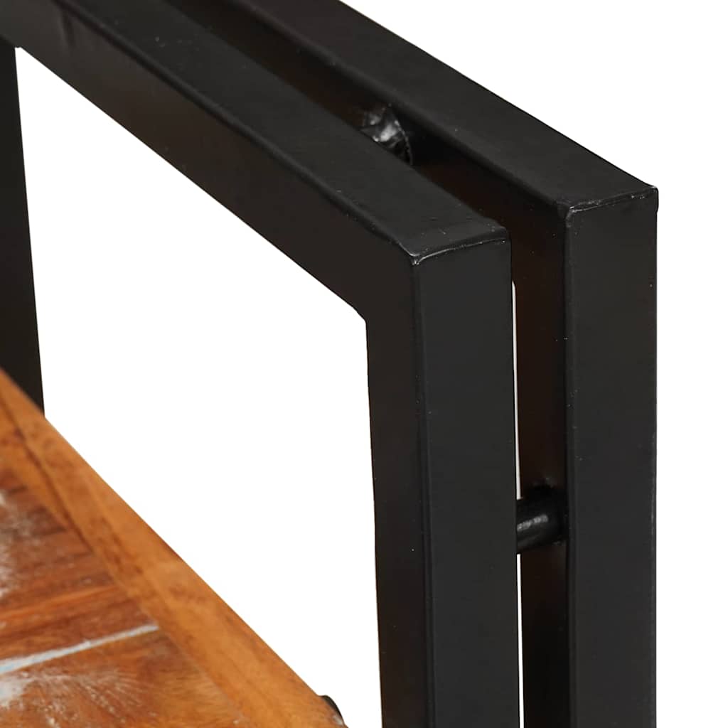 Nightstand in Brown and Black 38 x 33 x 58 cm Solid Reclaimed Wood