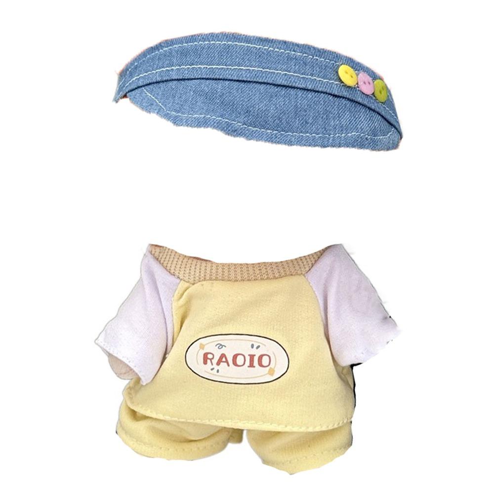 1 set Outfit 20cm Cotton Doll Clothes Cartoon T-shirt Plush Doll Clothes Children's Gift