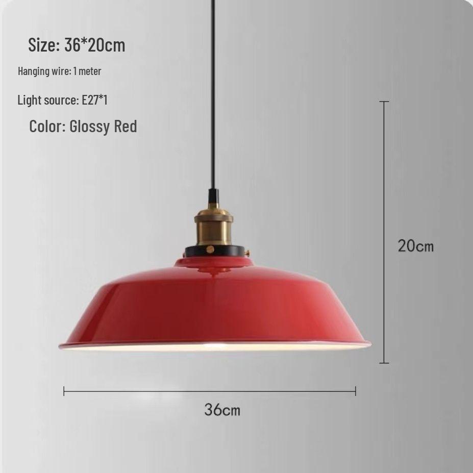 Красная ретро скандинавская индустриальная люстра - Идеально подходит для магазинов молочного чая, баров, ресторанов и кафе.